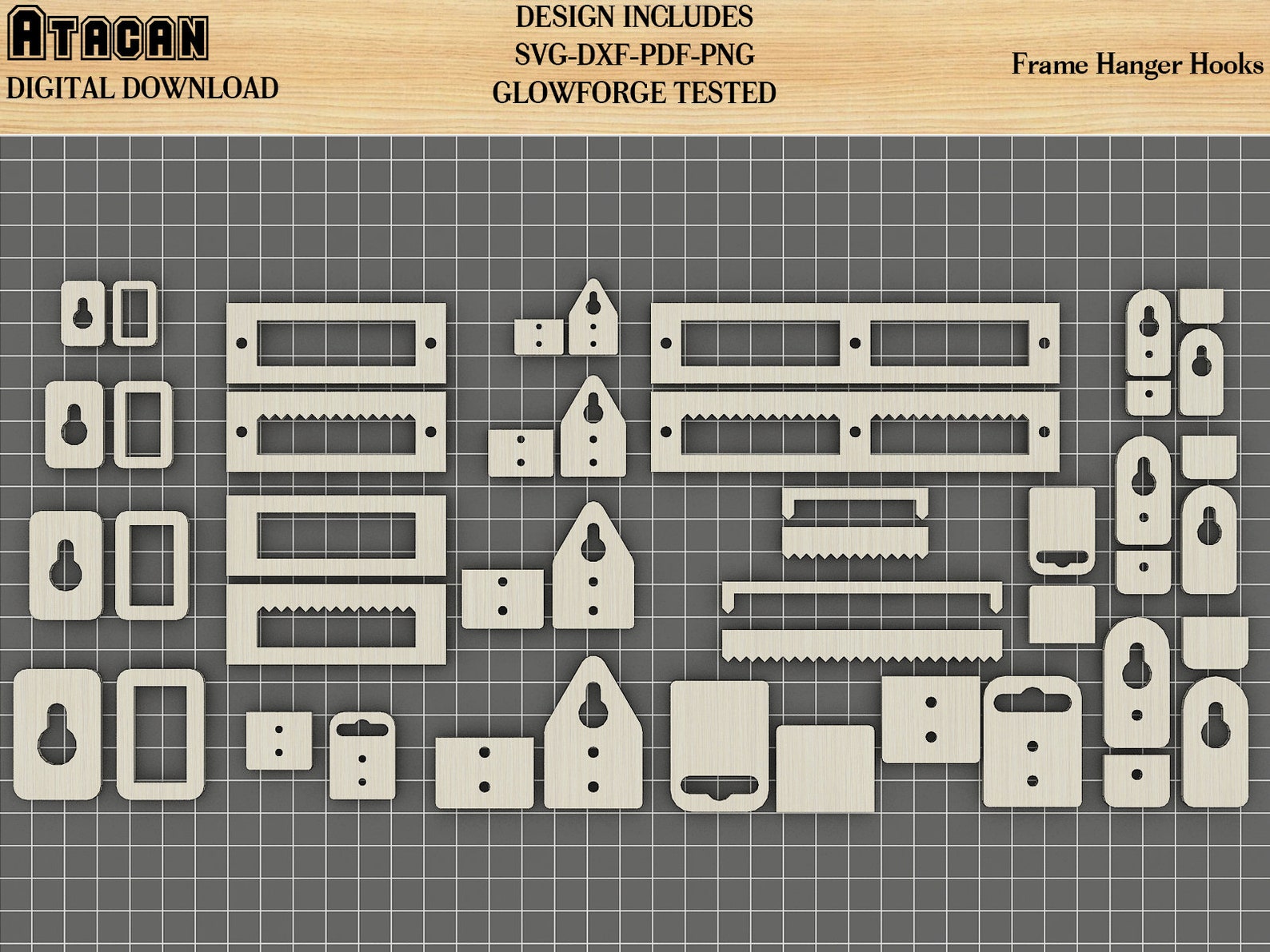 Photo Frame Hanger Hooks Laser Cut SVG Files 219 Etsy