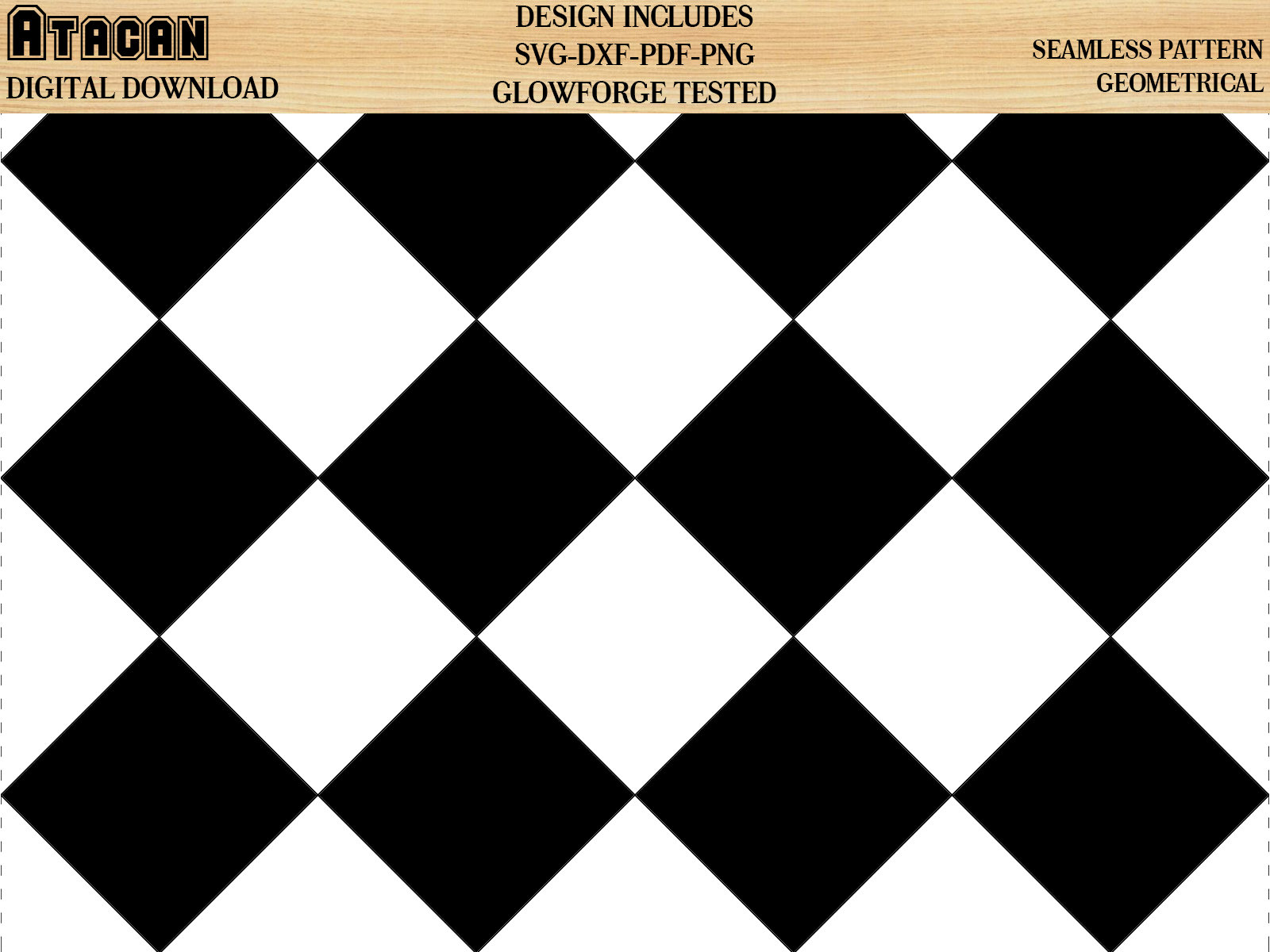 Seamless Diamond Pattern SVG Transparent Background Checkered -  Canada
