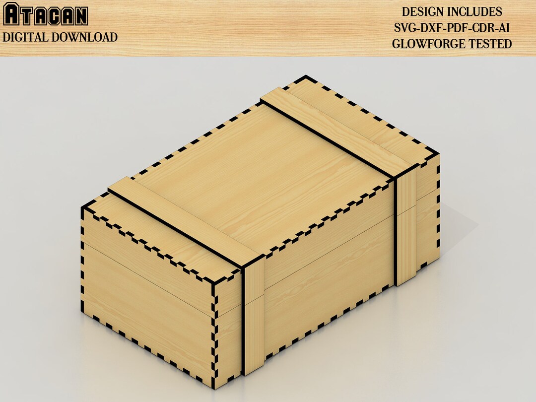 Gift Box Laser Cut Files SVG / Dxf Svg Pdf Cdr Ai Files / Glowforge ...