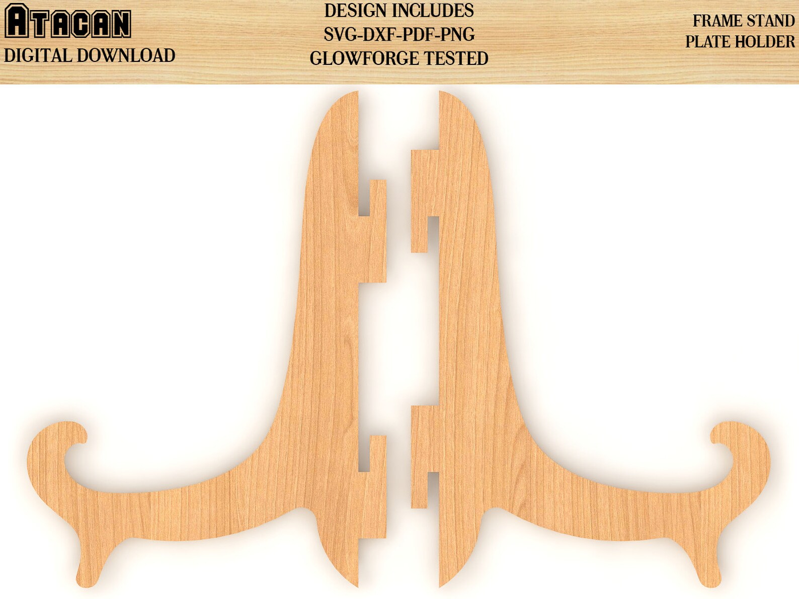 Dish Frame Plate Holder SVG file / Plate display stand / Book Etsy