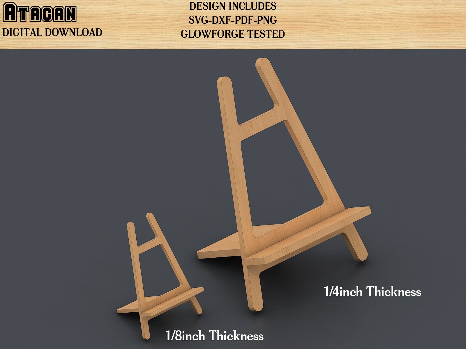 Laser Cut EASEL Stand SVG / Easy to Use Files and Etsy