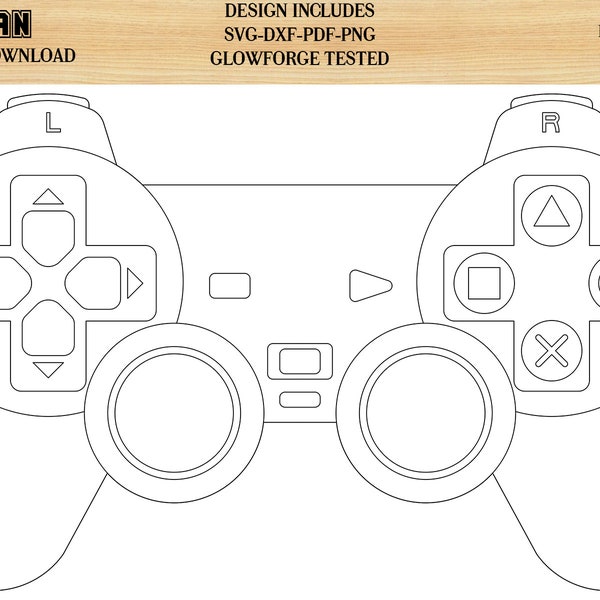 Playstation Joystick SVG file / Ps3 Controller / Game Controller SVG Clipart/ Silhouette/ Printable/ Cut Files/ cricut/ Instant Download 076