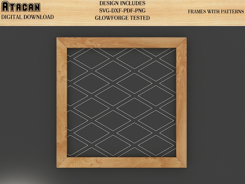 Patterns for Glowforge svg Herringbone Diamond Tile Brick Roof and Wood lines Pattern laser cut files 156 image 5
