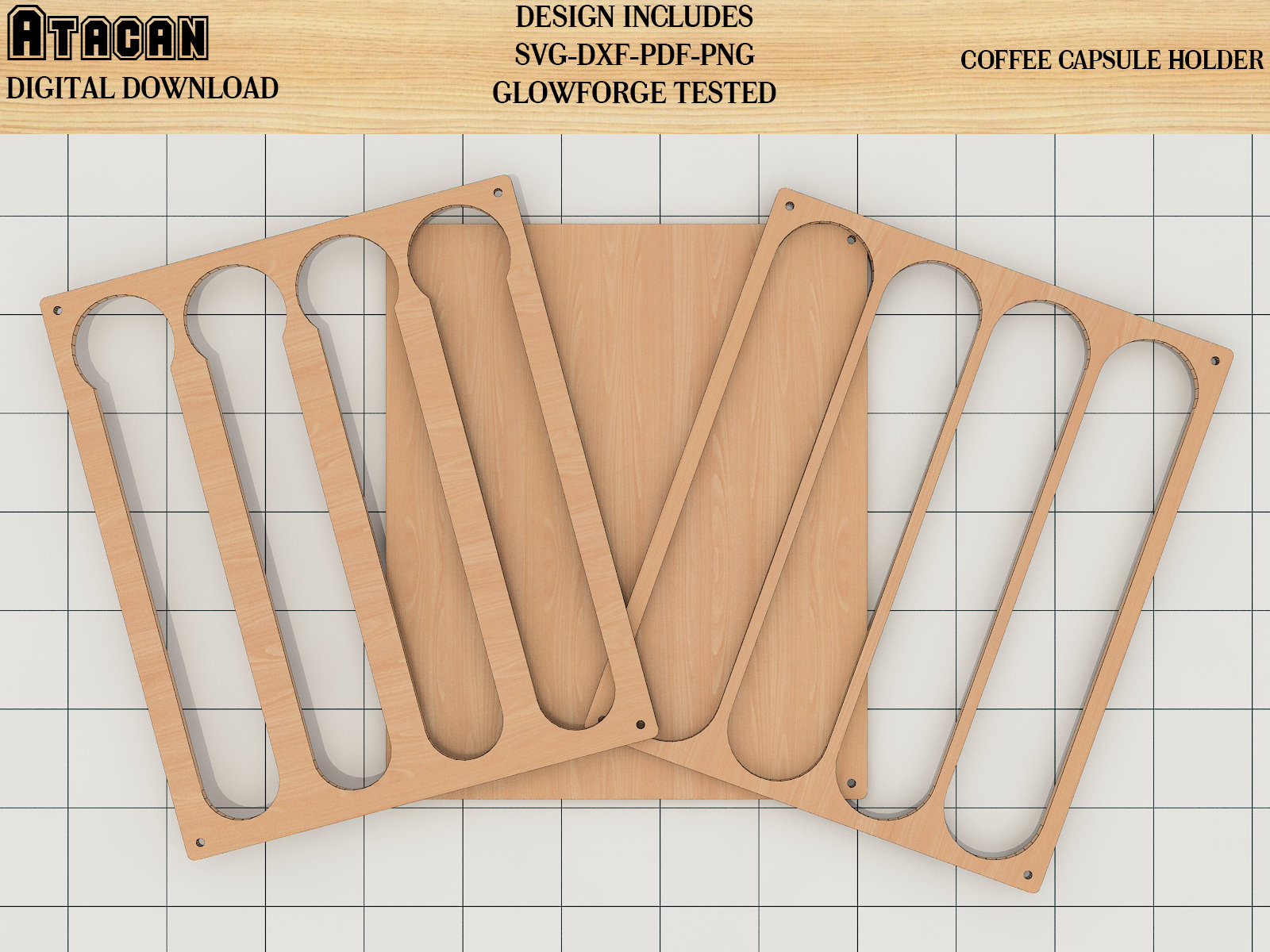 Coffee Capsule Holder Laser Cut SVG Files Wooden Coffee Pod Etsy UK