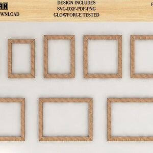 Rectangle Frames With Pattern Laser Svg Cut Files Square Frame - Etsy UK