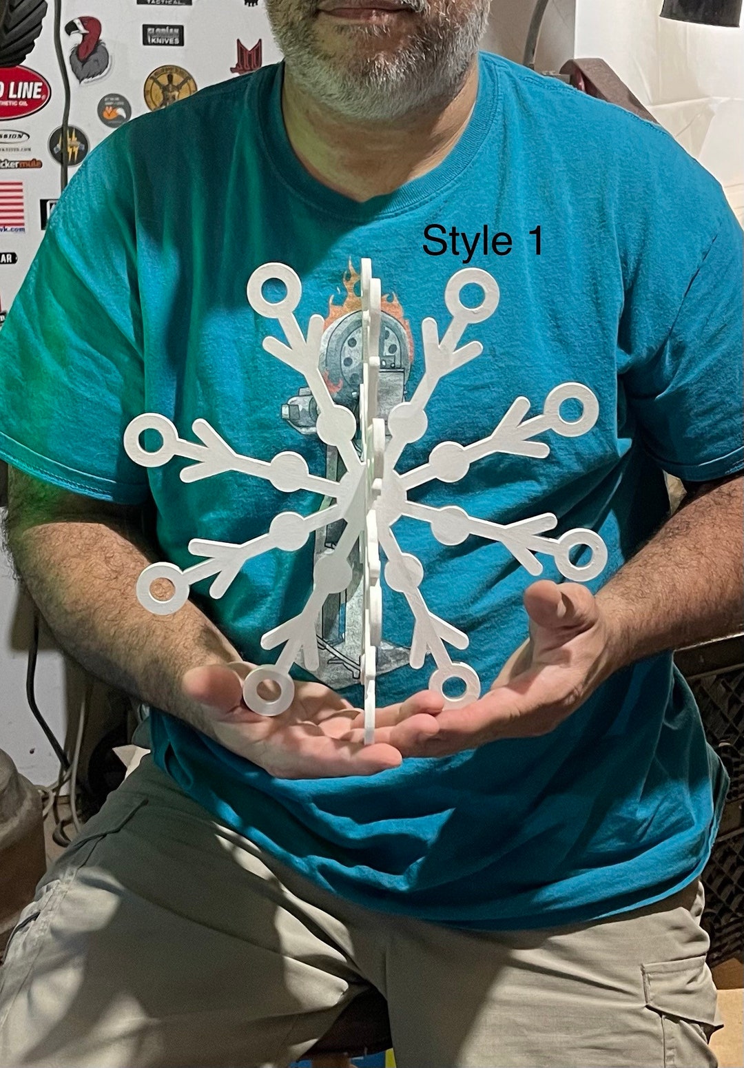 Snowflake Large or Medium Wooden Snowflake 3-D Laser Cut Snowflake ...