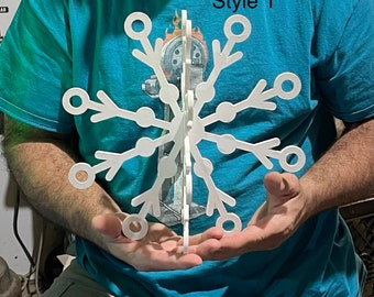3D Wooden Snowflake: Large/Medium Laser Cut Farmhouse Decor