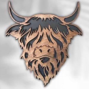 Highland Cow Decor Tiered Tray Decor or Custom Piece Laser cut from 1/4” plywood