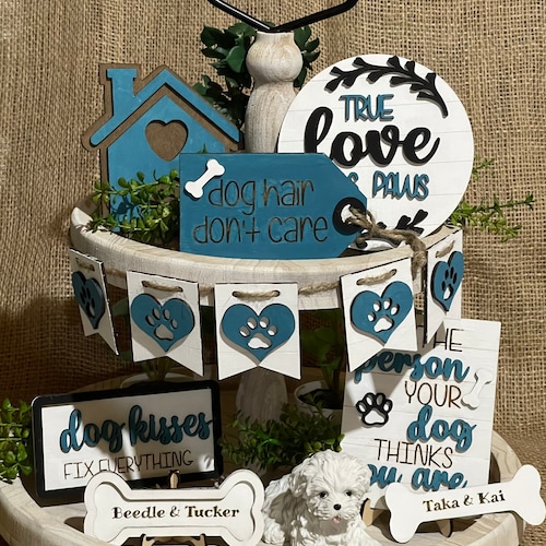 Dog Tiered Tray Decor Etsy