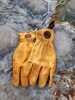 Bushcraft Leather Gloves, Genuine Calf Leather Fireproof Gloves, Camping Gloves, Garden and Repair Gloves, Ultra Durable Leather Gloves 