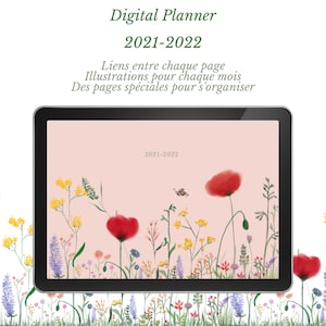 Digital Planner for ipad in French. September 2021 - August 2022