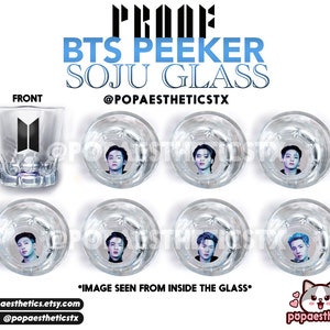 BTS Proof Soju Peeker Glass| RM | Jin | Suga | J-Hope | Jimin | V | Jungkook | Proof Era | Fanmade