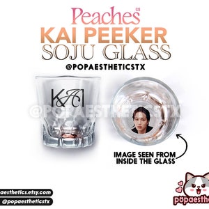 EXO Kai Peaches Peeker Soju Glass | Peaches Comeback | Kim Jong-in | Fanmade