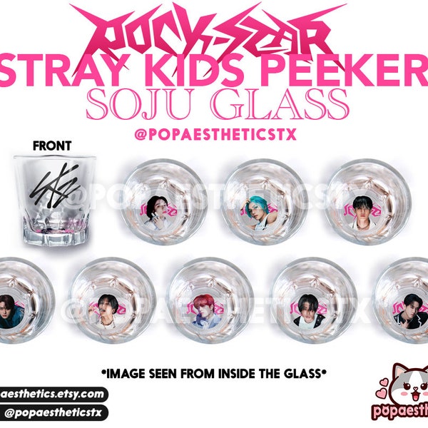 Stray Kids Rock-Star Soju Peeker Glass | SKZ| Hyunjin | Felix | Bang Chan | Lee Know| I.N| Seungmin| Han | Changbin | Lalalala Era| Fanmade