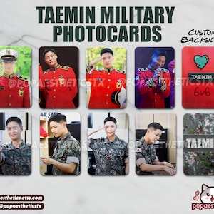 SHINee Taemin Military Uniform Photocards (Double Sided) | Photocard Bundle | Fanmade