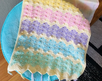 Spring Ripples Baby Blanket - Crochet Pattern Download