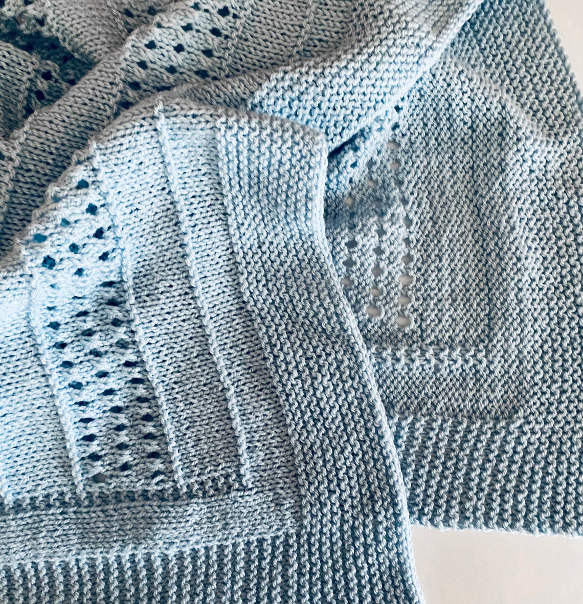 Ridges & Lace Baby Blanket Knit Pattern Download - Etsy