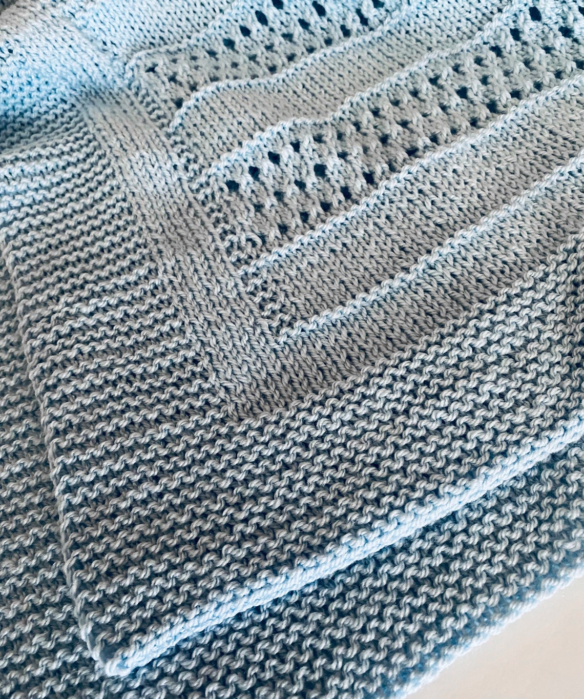 Ridges & Lace Baby Blanket Knit Pattern Download - Etsy