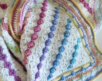 Birthday Sorbet Baby Blanket - Crochet Pattern Download