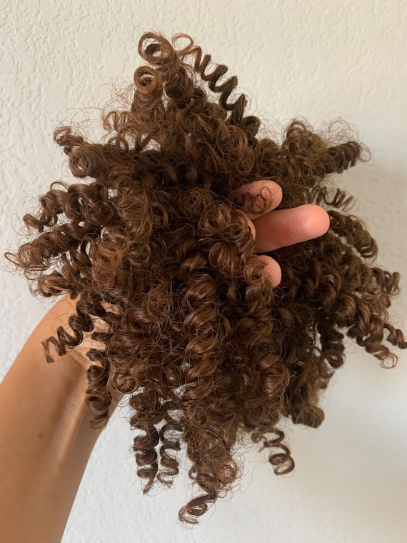 Curly Hair Scrunchie: Afro Ponytail Extension - Black/Brown (2/30)