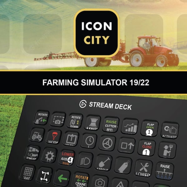 Farming Sim 19/22 Stream Deck iCons & 32 profils clés inclus