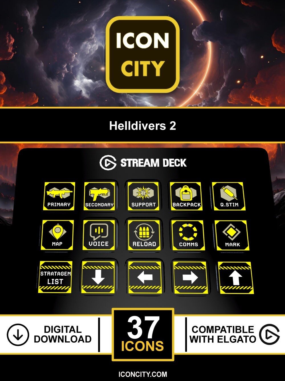 Helldivers 2 Elgato Stream Deck Companion Iconcity Etsy