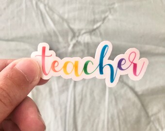 Rainbow Teacher Sticker