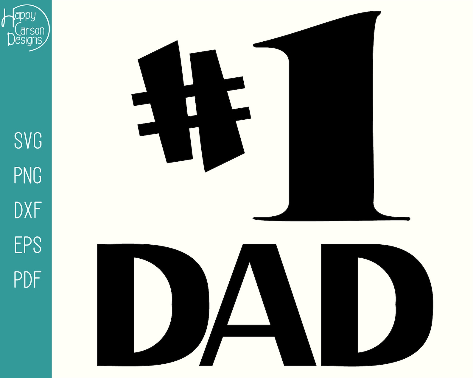Number 1 Dad SVG Father's Day SVG Father's Day Gift for Dad Birthday