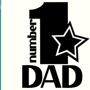 Nummer 1 papa SVG - Vaderdag - nummer één papa - Cut File - T-shirt Design voor papa - SVG cut-bestand