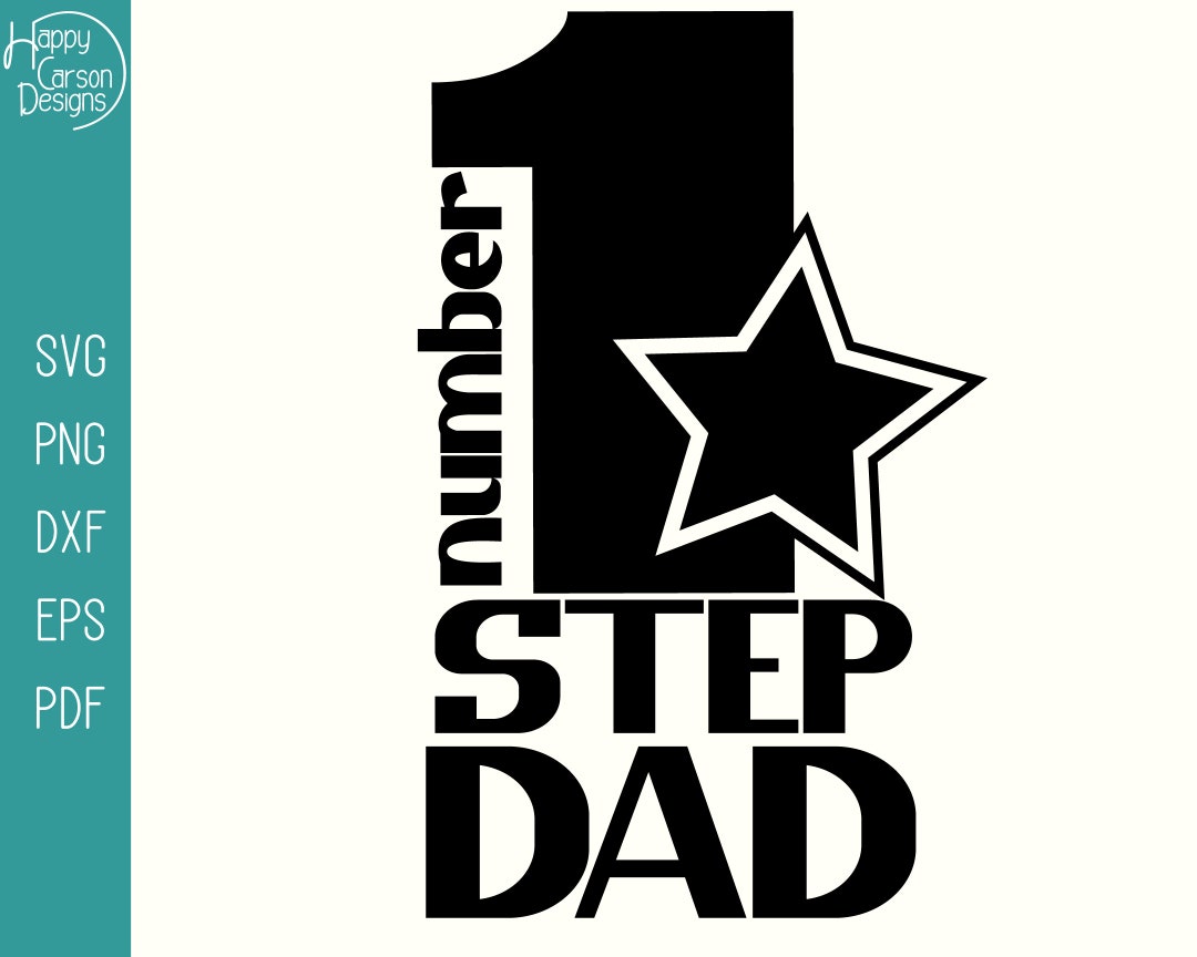Number 1 Step Dad SVG Father's Day Number One Step Dad Etsy