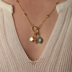 Build your own Custom charm necklace-Bulid your own charm-Gold charm necklace-Crystal charm jewelry-Personalized necklace-Birthday gift