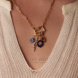 Build your own Custom charm necklace-Bulid your own charm-Gold charm necklace-Crystal charm jewelry-Personalized necklace-Birthday gift