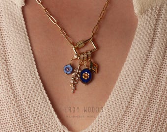 Build your own Custom charm necklace-Bulid your own charm-Gold charm necklace-Crystal charm jewelry-Personalized necklace-Birthday gift