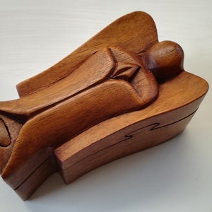 Wooden Magic Jewelry Box – Puzzle box Angel
