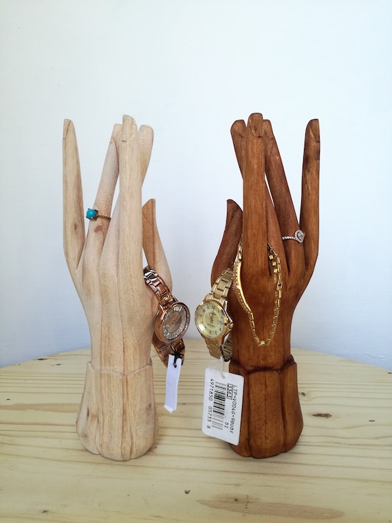 Hand Jewelry Display, Wood Display, Ring Stand Holder, Vintage Hand, Ring  Display 