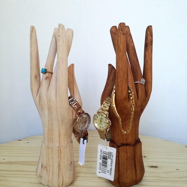 Hand Jewelry Display, Wood Display, Ring Stand Holder, Vintage Hand, Ring Display