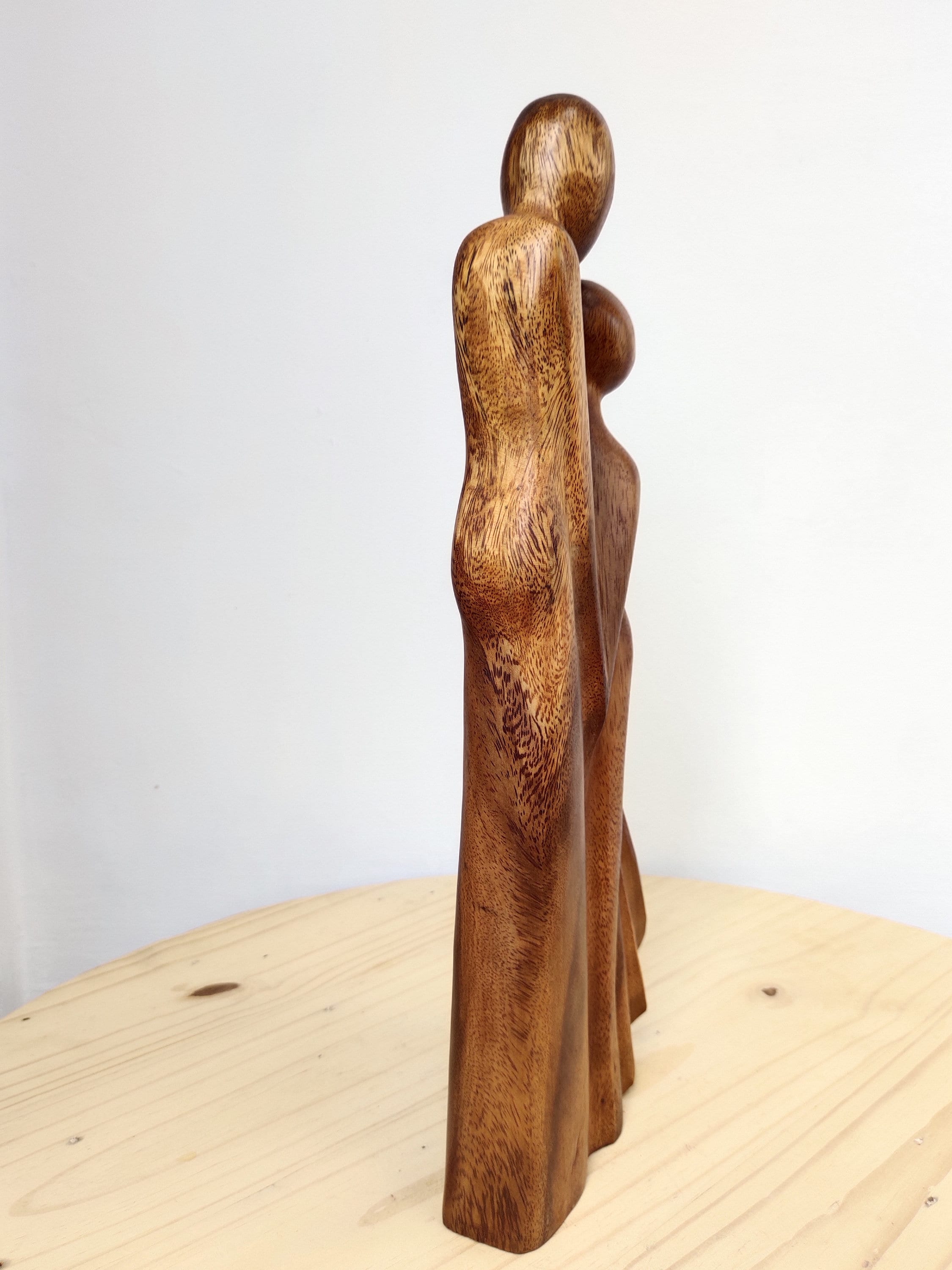 Wooden Abstract Sculpture Couple Dancing Romantic Embrace - Etsy