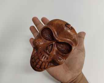 Zauberhafte Schmuckschatulle aus Holz – Puzzle Box Skull