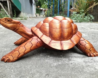 Large wooden turtle