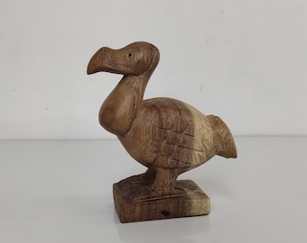 Hand Carved Dodo Bird Suar Wood Sculpture