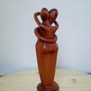 12&quot; Wooden Abstract Couple Hugging, Miss Expression