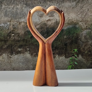 Handmade Romantic Sculpture, &quot;Symbol of Loyal Hearts&quot;