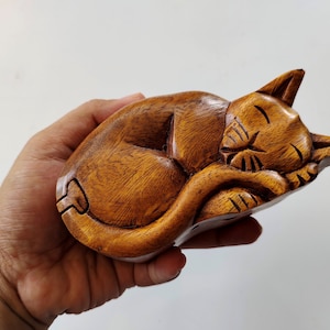 Wooden Magic JewelryBox – Puzzle Box sleeping cat