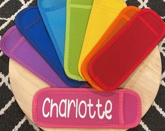 Personalized Popsicle Holder Sleeve - Birthday Party Favor Stuffer Gift - Ice Pop Holder
