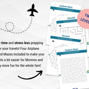 Printable Mazes for Kids, Printable Airplane Activities, Plane ...