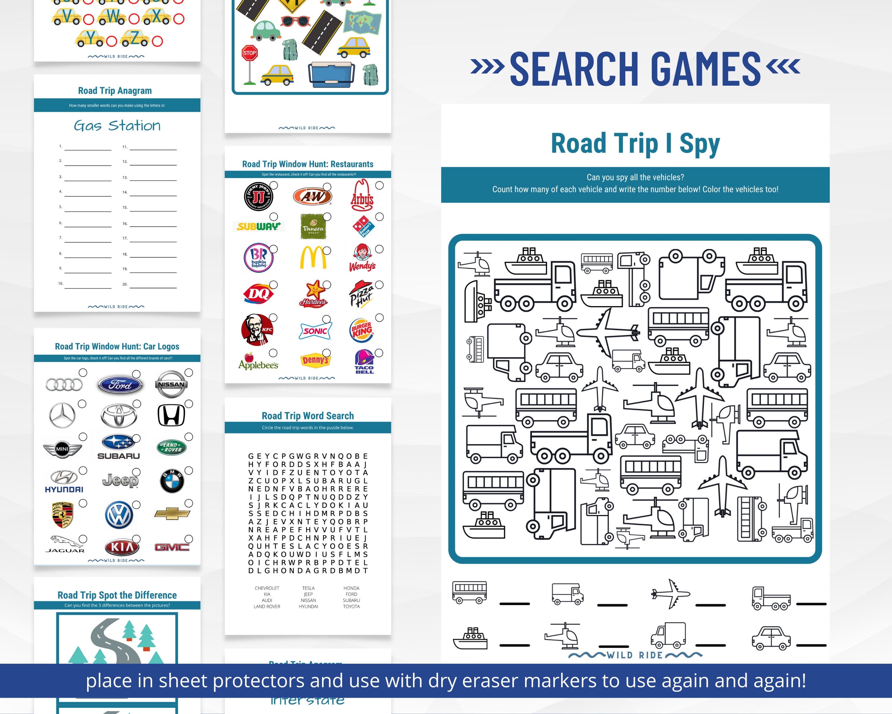 Road Trip Activities for Kids, Road Trip Games Printable, Road Trip Games for Kids, Travel ...