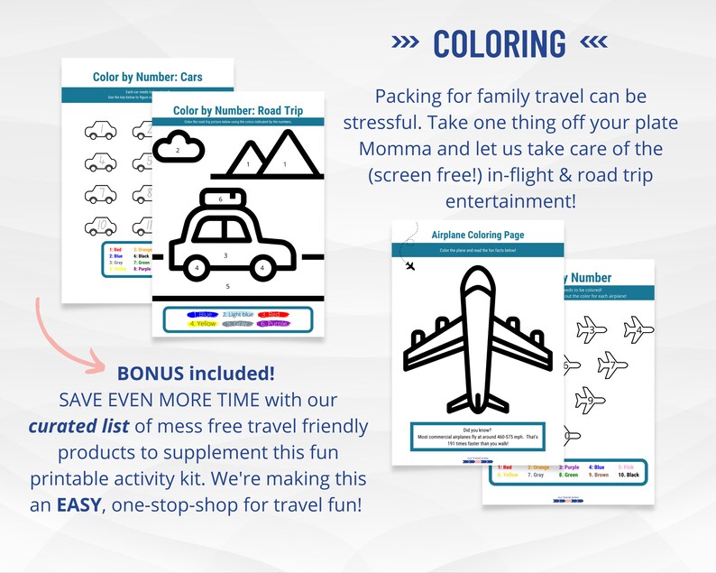 Travel Activity Books for Kids, Road Trip Printable Activities, Road ...