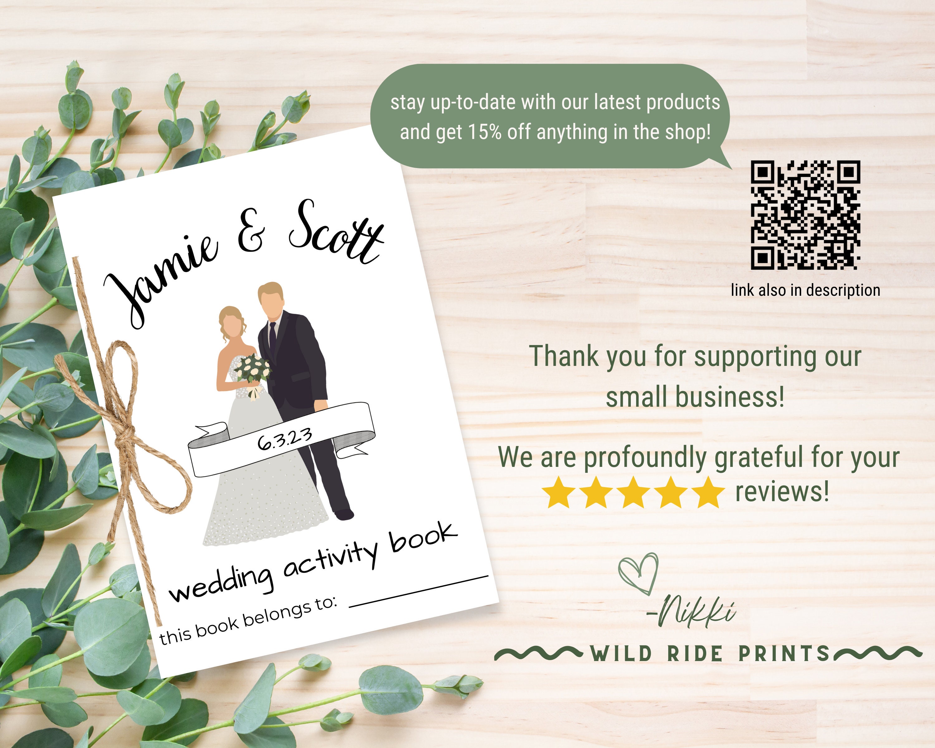 Personalized Wedding Coloring Book Wedding Activity Book - Etsy
