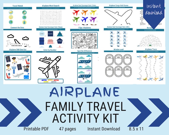 Airplane Activity Book for Kids Ages 4-8: Activity Workb by Buddy Co.,  Pocket