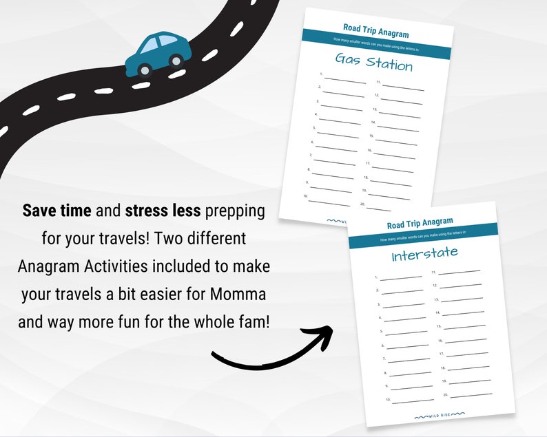 Road Trip Kids Printable, Road Trip Kids Activities, Printable Travel ...